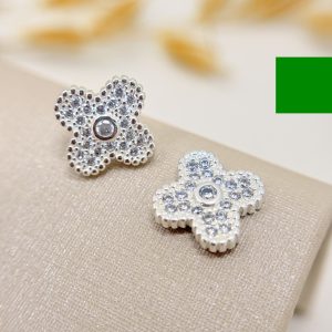 Brinco Flor Cravejado