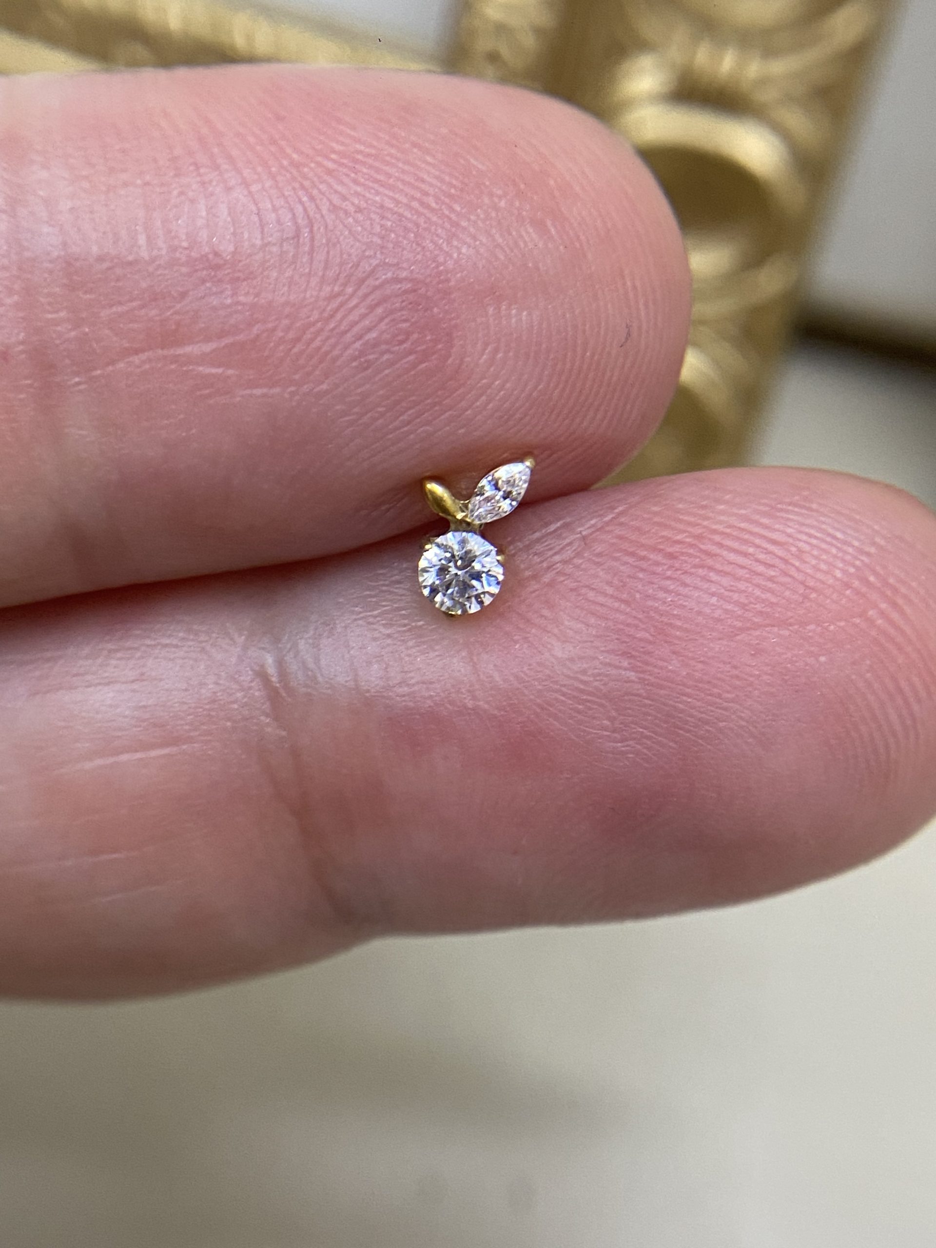 Piercing Titânio mini Laranja
