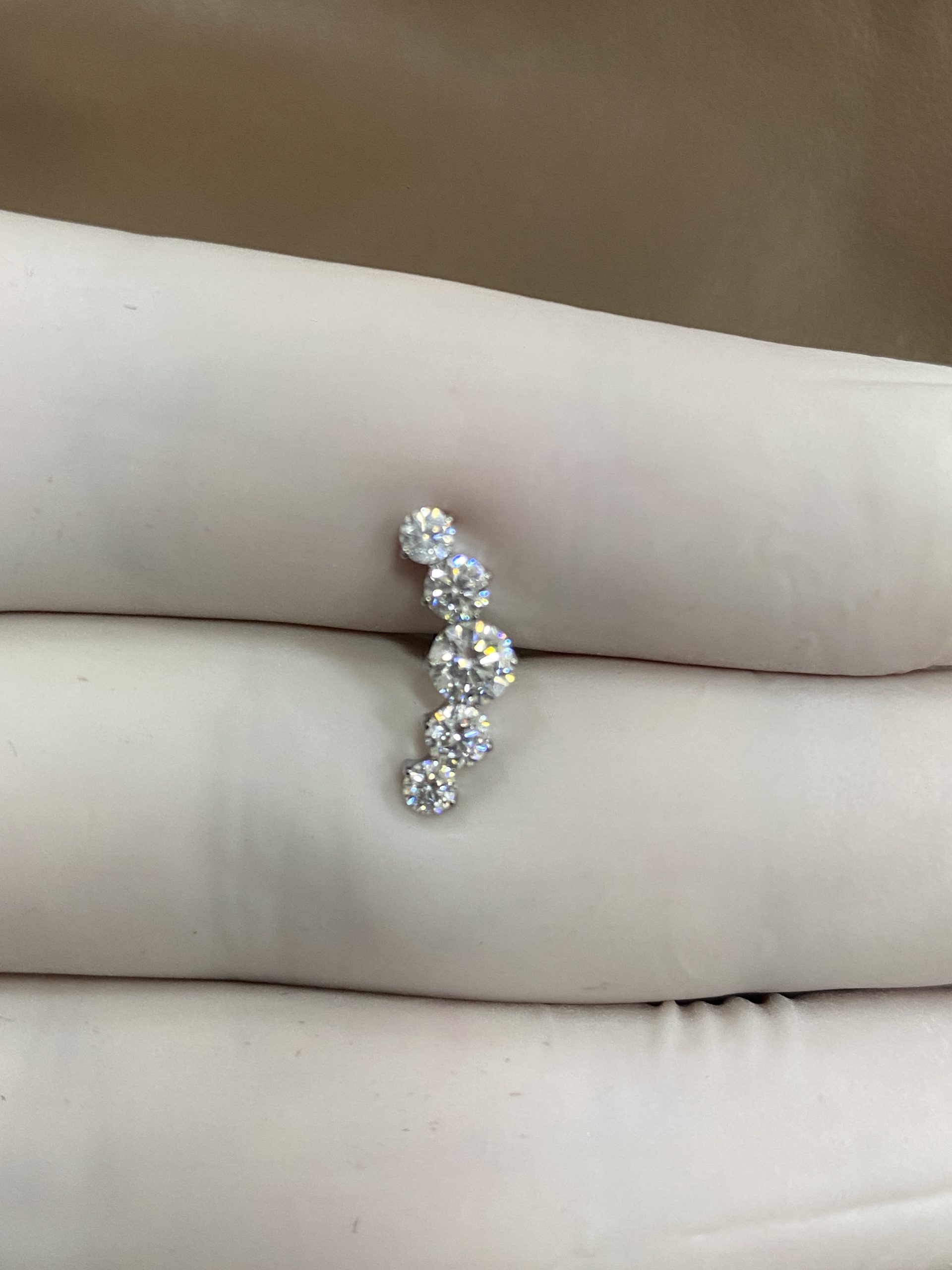 Piercing Titânio 5 Zircônias