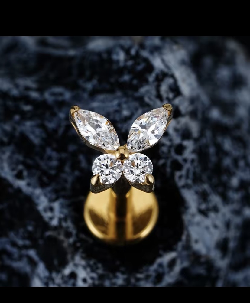Piercing Titânio Borboleta