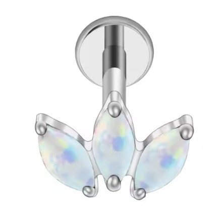 Piercing Titânio 3 Pétalas Furta Cor - Imagem 3