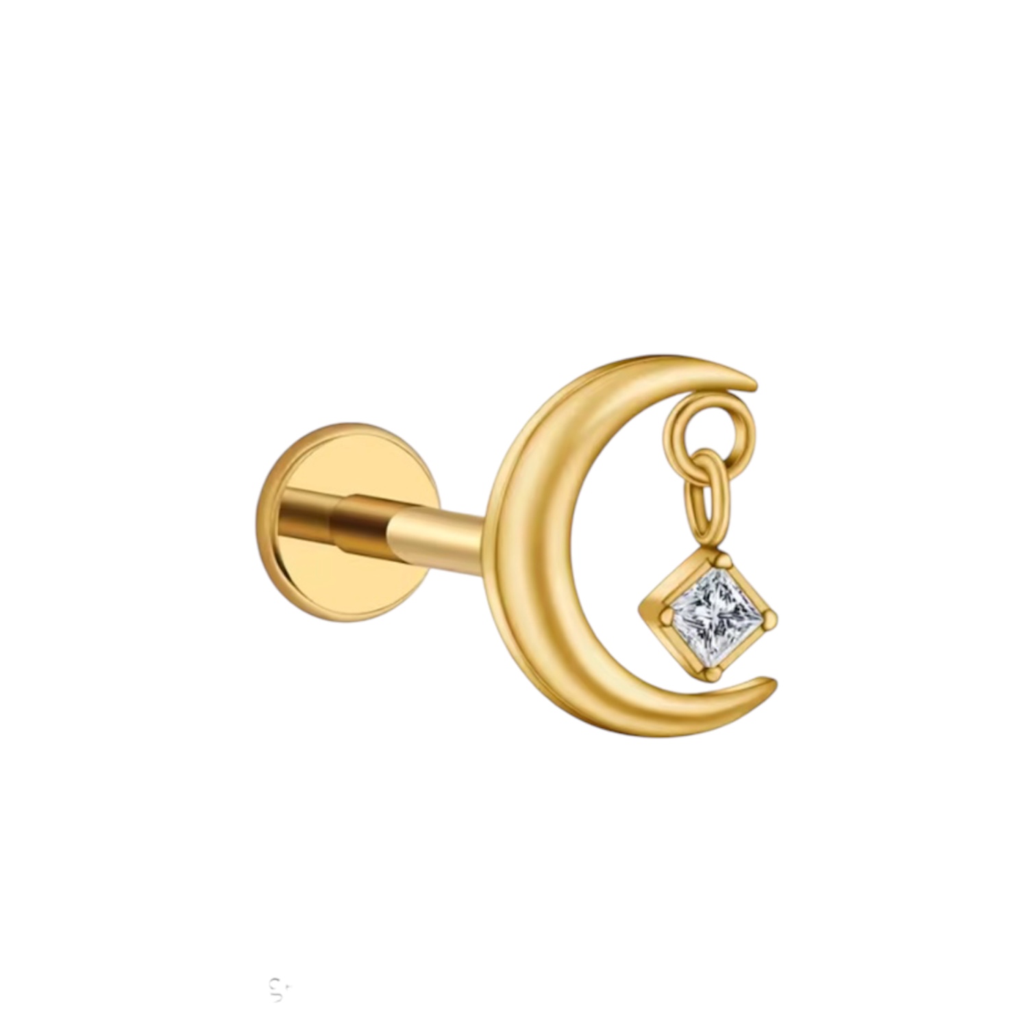 Piercing Titânio Lua e Zirconia