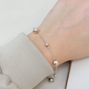 Pulseira Prata 925 com Bolas de Diferentes Tamanhos