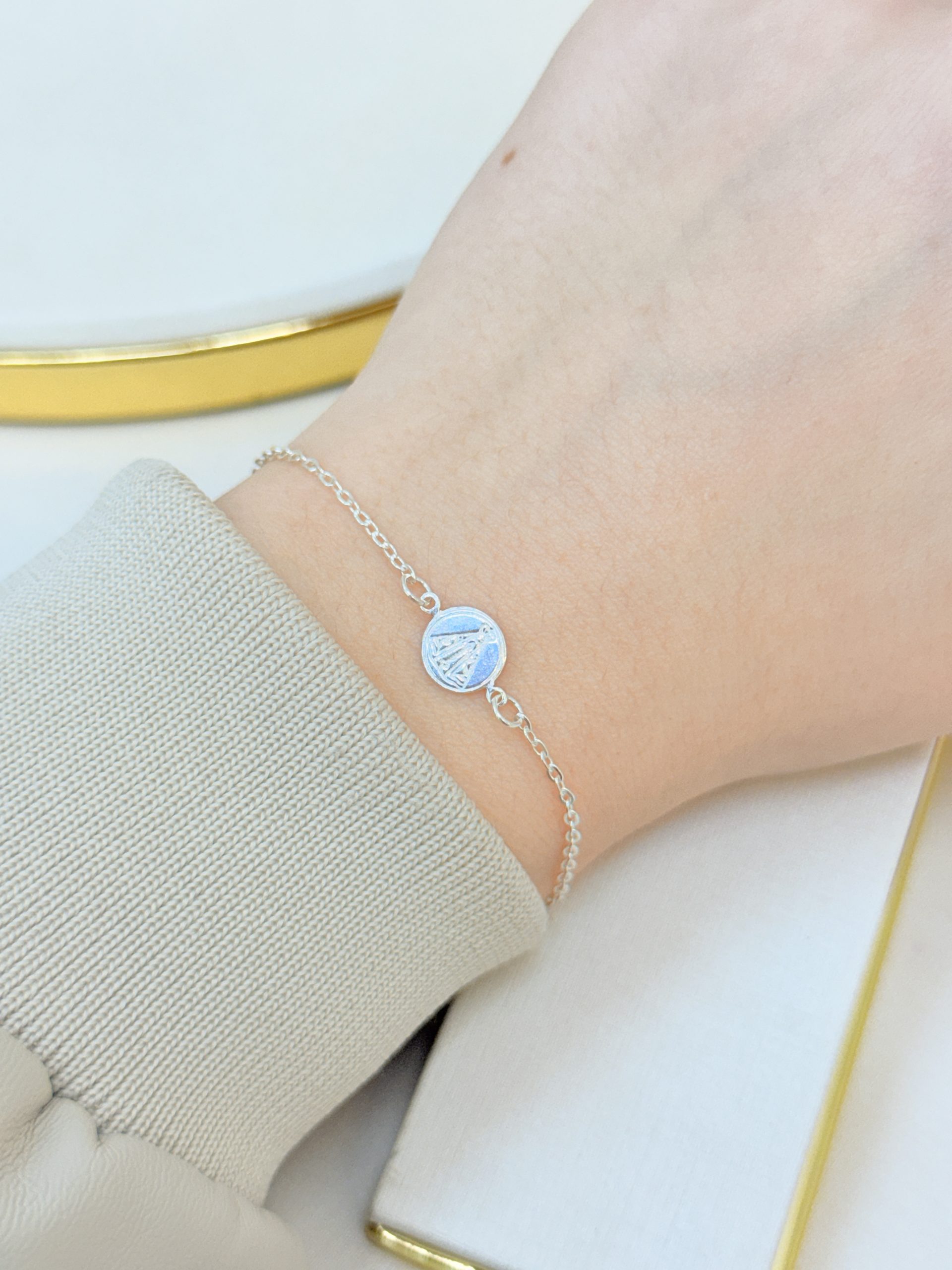 Pulseira Prata 925 Nossa Senhora